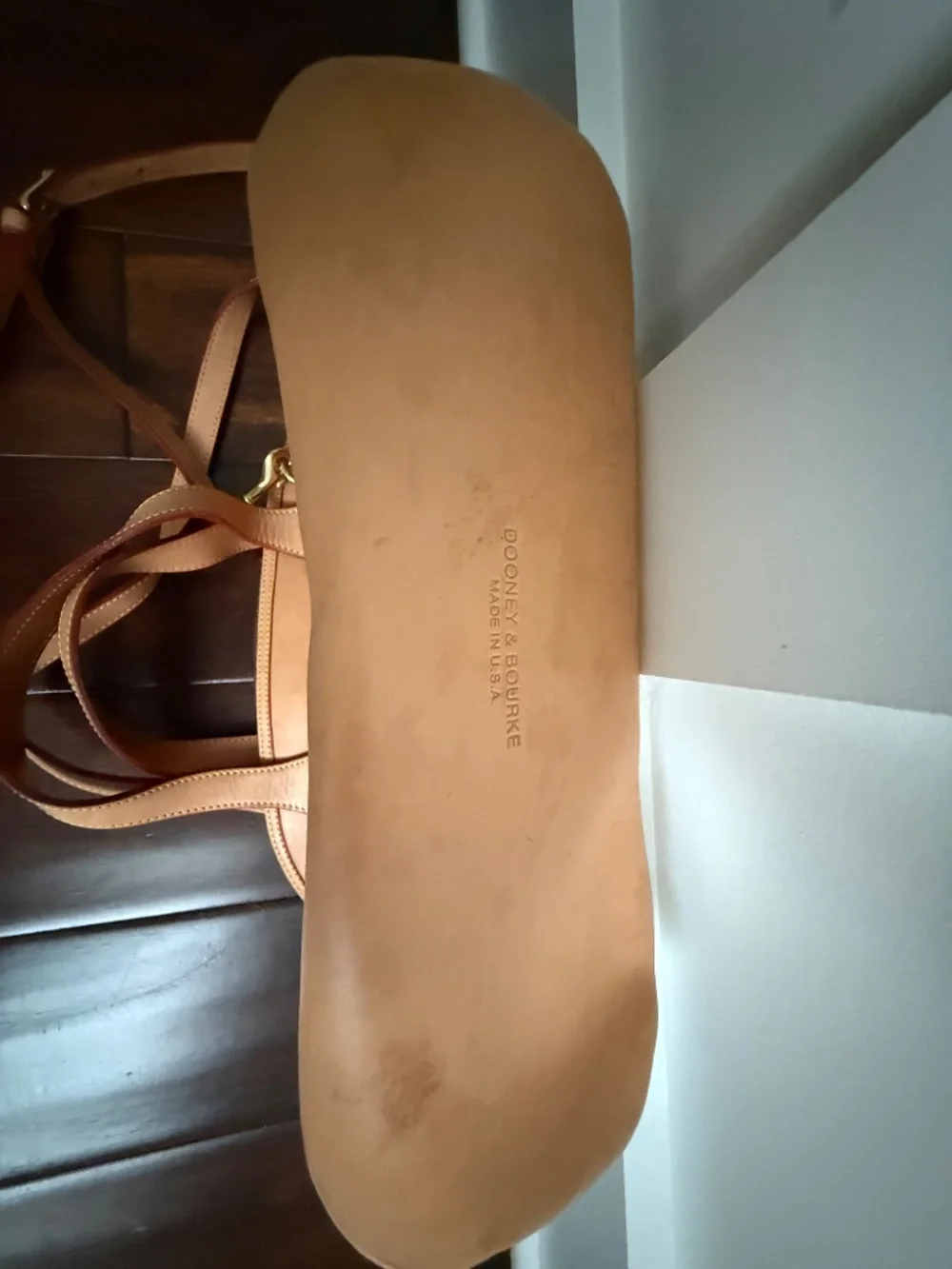 Dooney and Bourke Red Canvas and Tan leather purse. - Picture 6 of 6